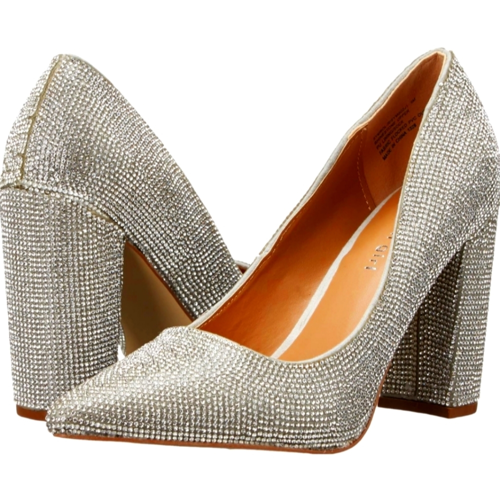 Steve Madden-Madden Girl Symbol Rhinestone Pumps